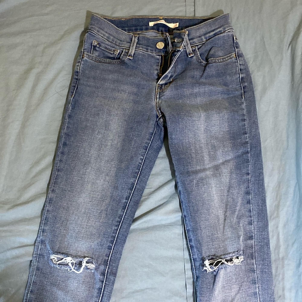 Levi Strauss & Co 710 Super Skinny Blue Denim Jeans Size US 25